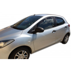 Vjetrobrani za prozore MAZDA 2 III 5D 2009-2014 (+OT) 4 kom (prednji + stražnji)