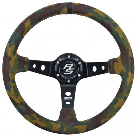 Volani Sportski volan s 3 kraka RACES Corsa Camo, 350mm, brušena koža, 90mm uvlačenje, camo/crna | race-shop.hr