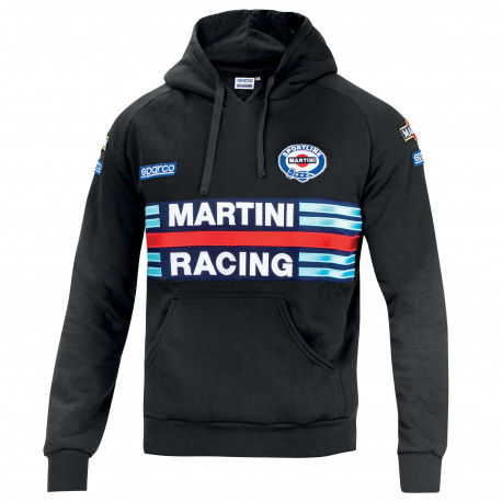 Dukserice i jakne Sparco MARTINI RACING muški pulover s kapuljačom crna | race-shop.hr