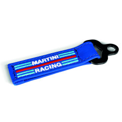 MARTINI RACING kožni privjesak za ključeve s logom - plavi