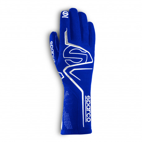 Rukavice FIA trkaće rukavice Sparco LAP (vanjsko šivanje), plava/bijela | race-shop.hr