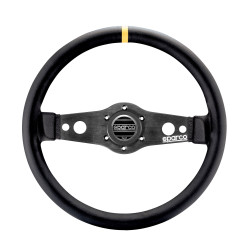 Sportski volan s 2 kraka Sparco R215, 350mm, koža, bez uvlačenja, crna/žuta
