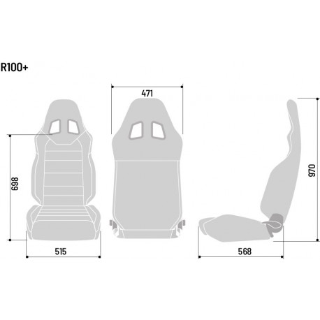 Sportska sjedalab bez FIA homogolacije prilagodljive Sportsko sjedalo Sparco R100 MY22 | race-shop.hr