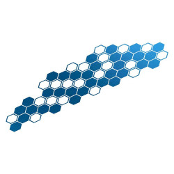 Cardesign naljepnica HEXAGON, 130x32cm, plava