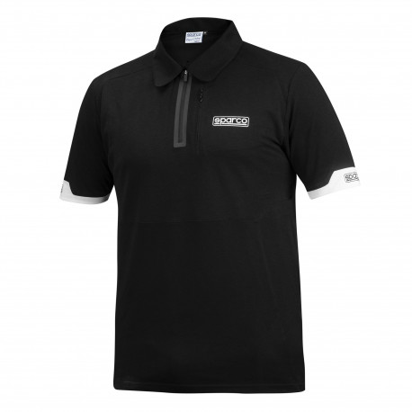 Majice Polo majica SPARCO (s patentom), crna | race-shop.hr