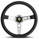 Volani Sportski volan s 3 kraka MOMO PROTOTIPO, 350mm, koža, 39mm uvlačenje, crna/srebrna | race-shop.hr