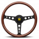 Volani Sportski volan s 3 kraka MOMO INDY HERITAGE, 350mm, drvo, 37mm uvlačenje, braon/crna | race-shop.hr
