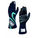 Trkaće rukavice OMP First-S s FIA (unutarnji šavovi) tamnoplava/tiffany