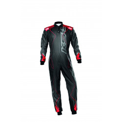 CIK-FIA dječji karting kombinezon OMP KS-3 ART, crna/crvena