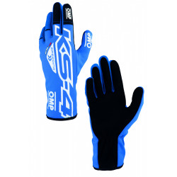 Trkaće rukavice OMP KS-4 ART my2023 (unutarnje šivanje) plavo/bijele