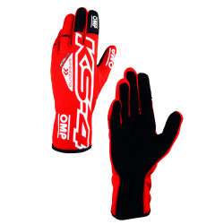 Trkaće rukavice OMP KS-4 ART my2023 (unutarnje šivanje) crveno/bijele