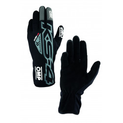 Trkaće rukavice OMP KS-4 ART my2023 (unutarnje šivanje) crne