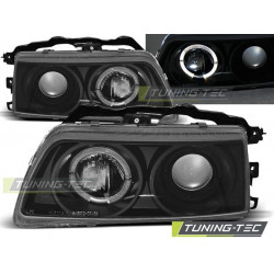 Farovi HONDA CRX 09.87-89 angel eyes BLACK
