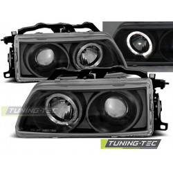Farovi HONDA CRX 90-02.92 angel eyes BLACK