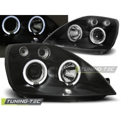 Farovi FORD FIESTA MK6 05.02-08.05 angel eyes BLACK