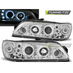 Farovi PEUGEOT 306 05.97-03.01 angel eyes krom