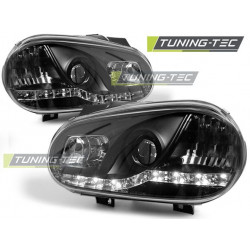 Farovi dnevna svjetla crna za VW GOLF 4 09.97-09.03