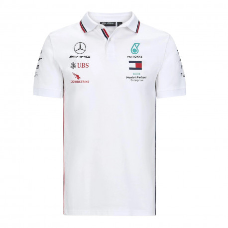 Majice Majica kratkih rukava Mercedes Benz AMG muška Team Polo (bijela) | race-shop.hr