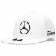 Kape Mercedes AMG Petronas F1 Lewis Hamilton 44 ravni šilt , bijeli | race-shop.hr