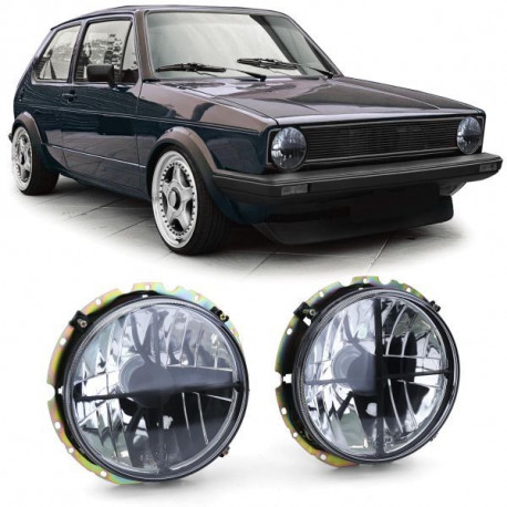 Farovi i rasvjeta RACES rešetka fara za VW Golf 1 + Cabrio 74-83, crno-dimljena, prozirna | race-shop.hr