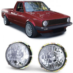 RACES farovi za VW Caddy I 82-92 + Jetta I 79-84 (H4), prozirna, krom