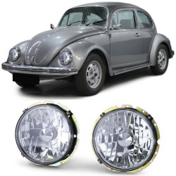 RACES farovi za VW Beetle + Convertible 73 (H4), prozirna, krom