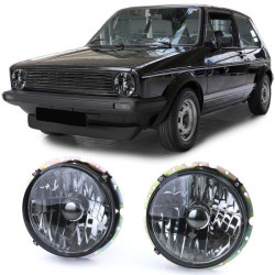 RACES farovi za VW Golf 1 + Cabrio 74-83 (H4), crno-dimljena, prozirna