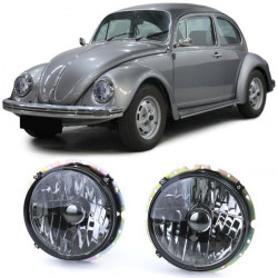Faravi crni tamni prozirni H4 par za VW Beetle + Convertible od 73