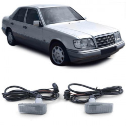 RACES bočni žmigavci za Mercedes W202 93-97 SL R129 89-01 E W140 S W201, crno-dimljena