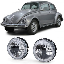 RACES farovi (Angel Eyes, Crosshair) za VW Beetle + Convertible 73, prozirna, crna