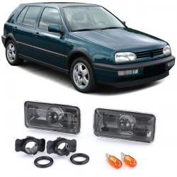 RACES bočni žmigavci za VW Golf 3 Vento Passat 35i, crno-dimljena, crni krom