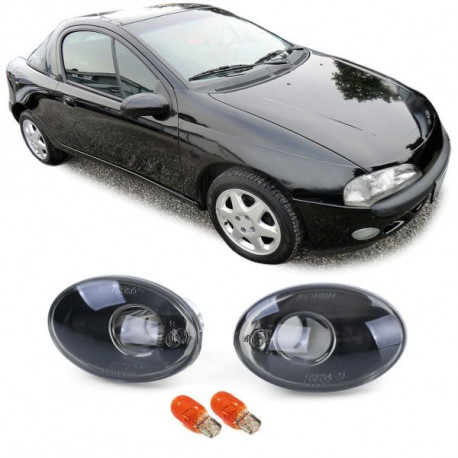 Farovi i rasvjeta bočni žmigavci crni krom za Opel Corsa B C Tigra A Astra F | race-shop.hr