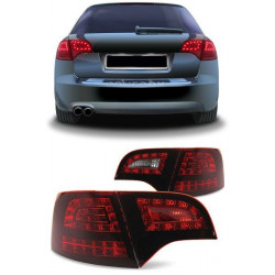 LED Stražnja svjetla + LED žmigavac tamno crvena za Audi A4 Avant karavan B7 04-08