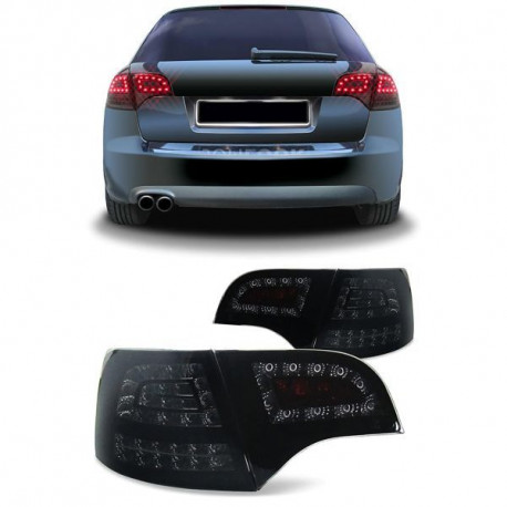 Farovi i rasvjeta LED Stražnja svjetla + LED žmigavac crna za Audi A4 Avant karavan B7 04-08 | race-shop.hr