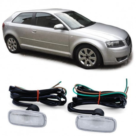 Farovi i rasvjeta RACES bočni žmigavci za Audi A8 4G A4 8D2 A3 8L A6 C5 TT 8N A2, bijela | race-shop.hr